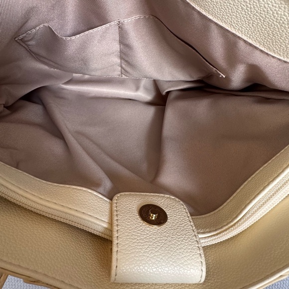 Lauren Conrad Floral Tote Bag Cream Pink Large Shoulder Purse - Picture 4 of 6